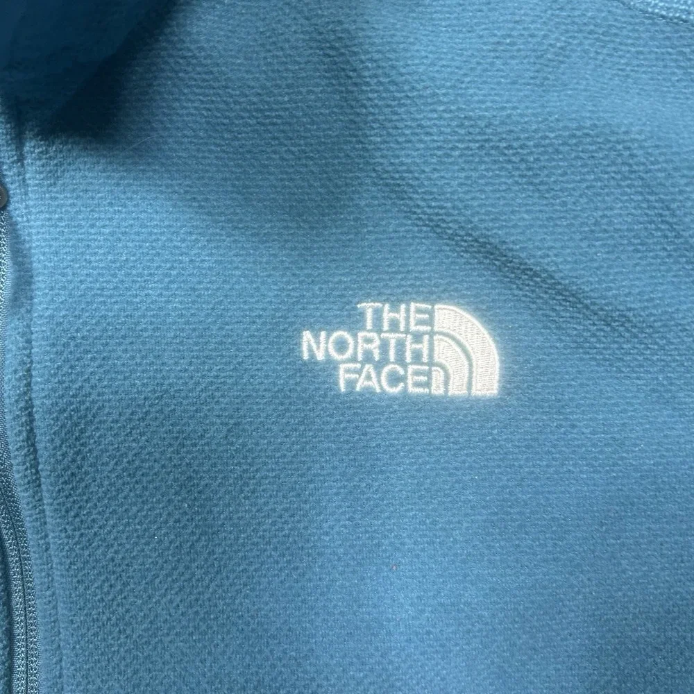The North Face Sweater Mens M Teal Textured Cap‎ Rock Fleece 1/4 Zip Pullover